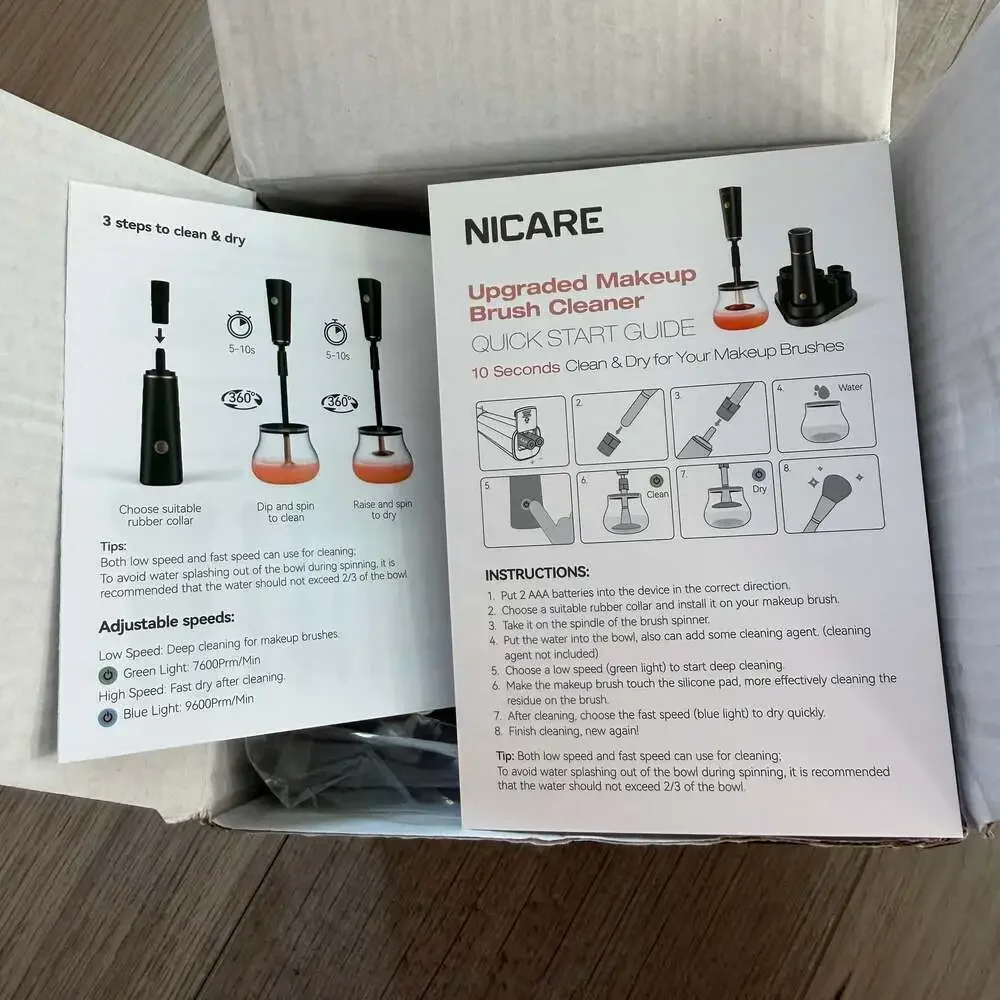 NEW NICARE Electric Makeup Brush Cleaner & Dryer Machine